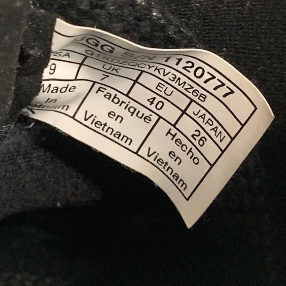 UGG Boots Harrison Lace Ankle Boot Black Leather Women's Size US 9 - Picture 9 of 9